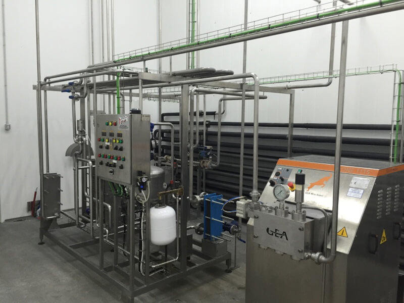 Fábrica de yogures - Línea pasteurizado y homogeneizado